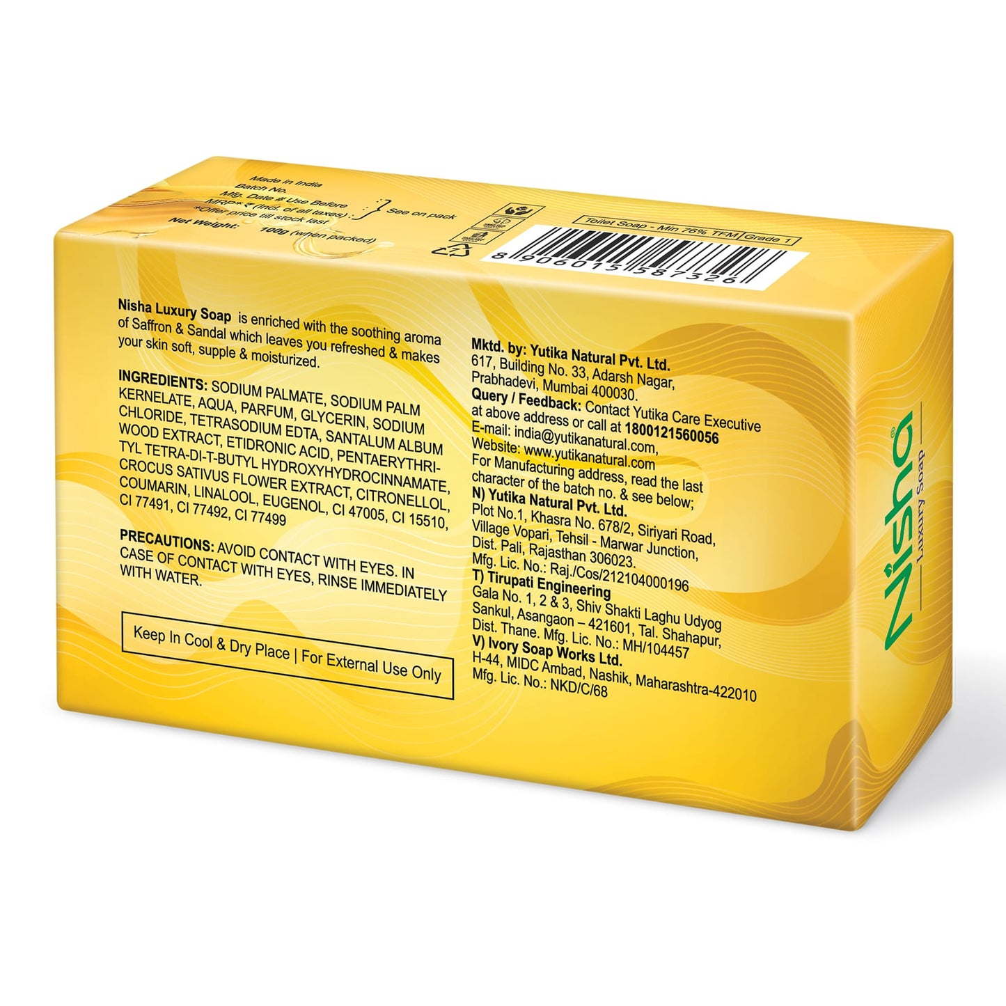 Nisha Luxury Soap Saffron & Sandal