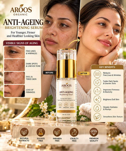 AROOS Organic Anti-Ageing Brightening Serum with Retinol 30ml