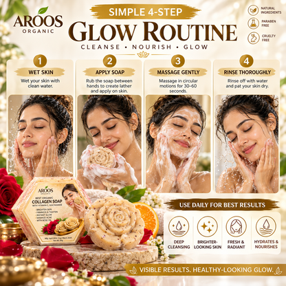 AROOS Organic Collagen Soap with Vitamin C &amp; Niacinamide