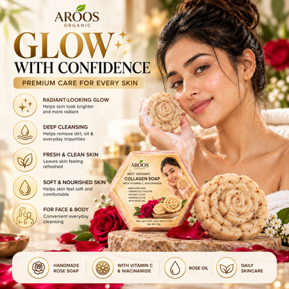 AROOS Organic Collagen Soap with Vitamin C &amp; Niacinamide