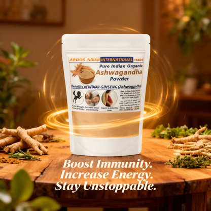 Aroos Organic Ashwagandha Powder(Withania somnifera Or Indian Ginseng) 100gm